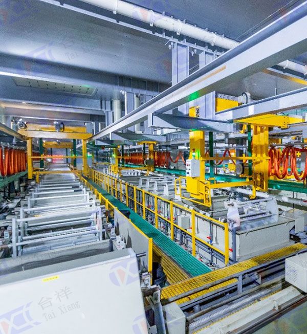 Intelligent hoist type rolling plating line