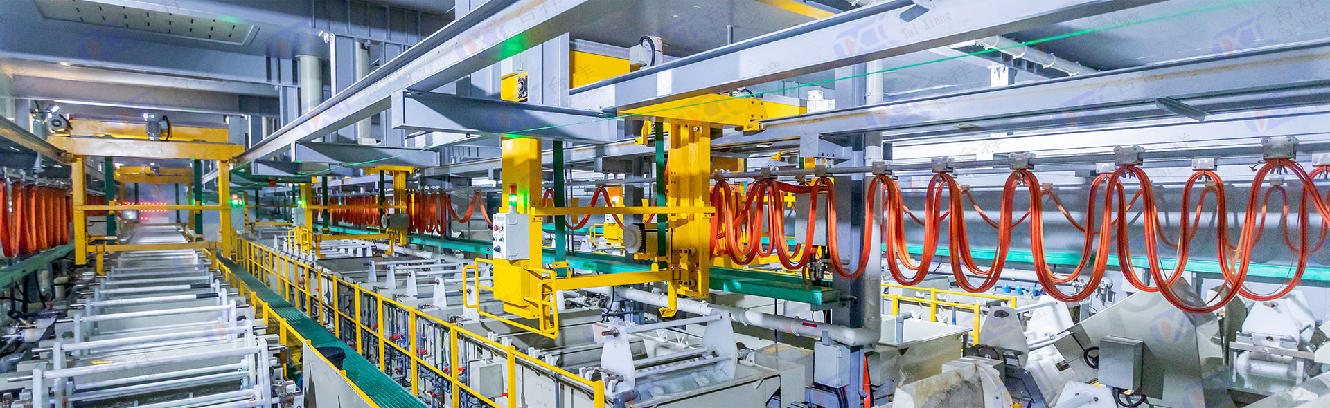 Intelligent hoist type rolling plating line